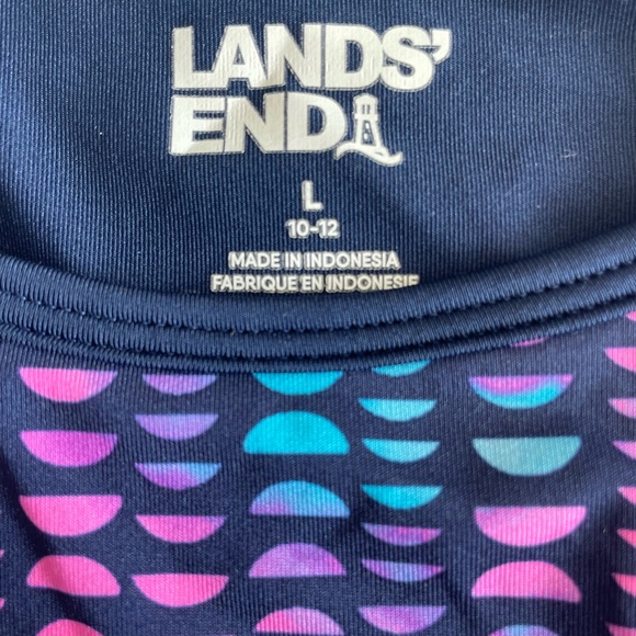 Lands End Swim Rashguard Kids’ Size 10-12 - Picture 3 of 6